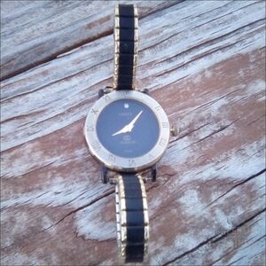 Vintage Black Dial Roman Numeral Stretch Watch Dial Marked Gucci